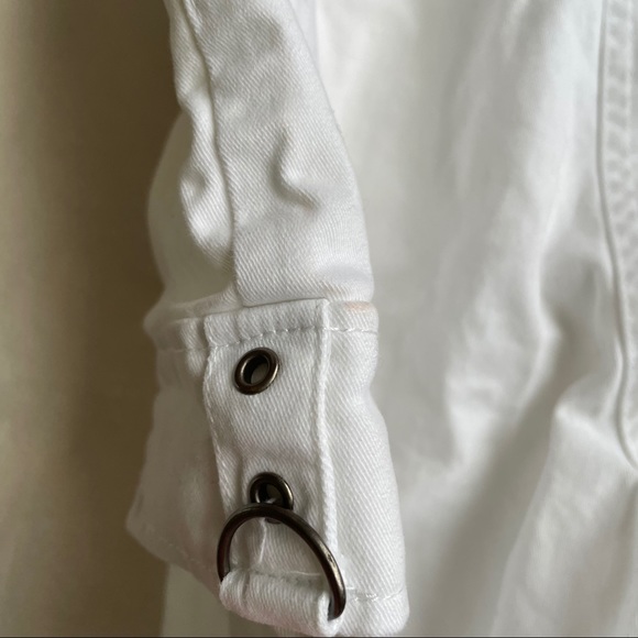 Vintage Rachel Adams White Cotton Cargo Shorts - Picture 6 of 6